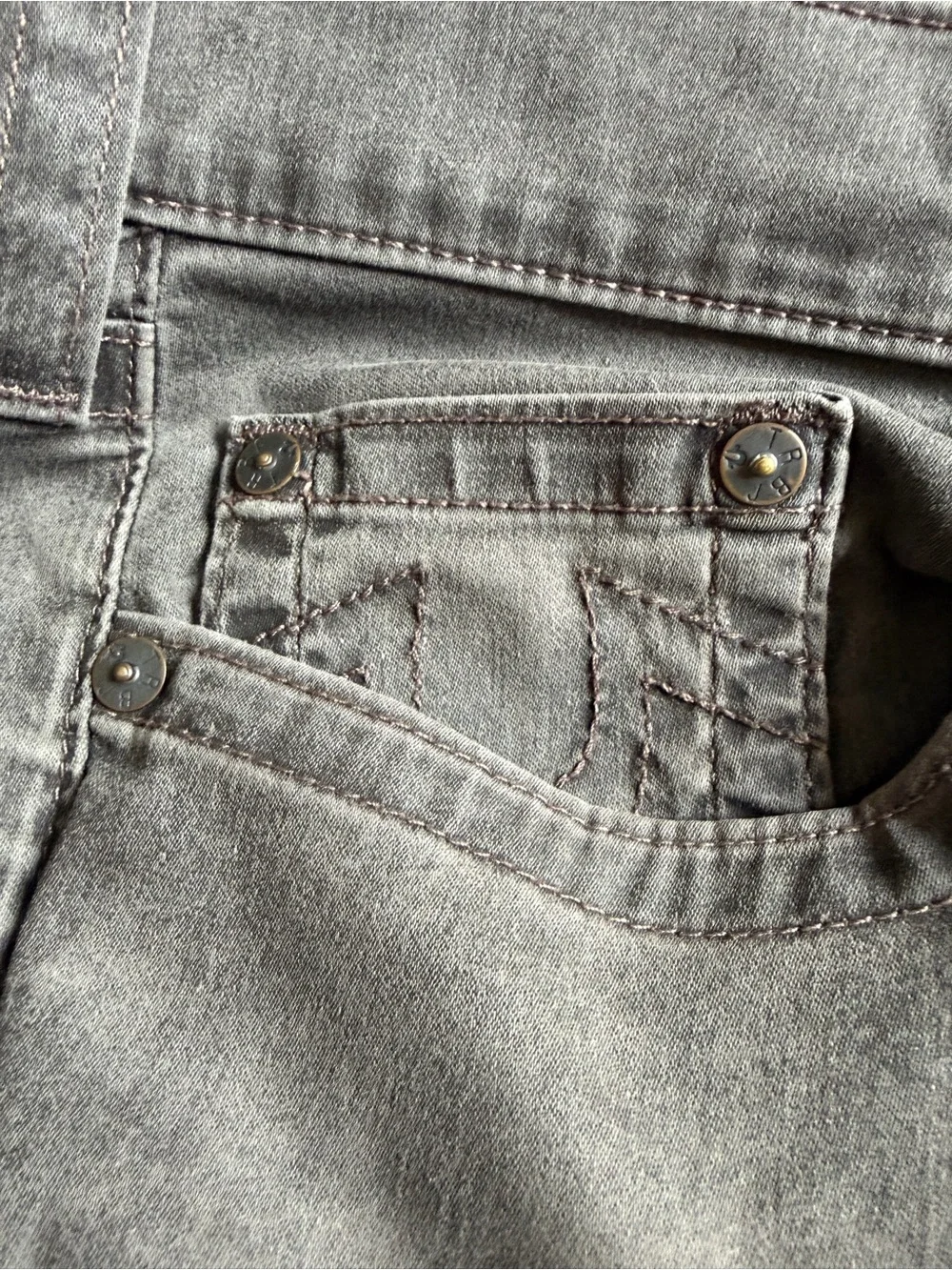 True Religion Dean Tapered Men's Gray Button Fly Jeans- Size 36